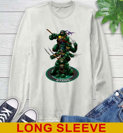 NHL Hockey Dallas Stars Teenage Mutant Ninja Turtles Shirt Long Sleeve T-Shirt 12