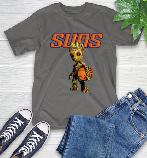 Phoenix Suns NBA Basketball Groot Marvel Guardians Of The Galaxy T-Shirt 9