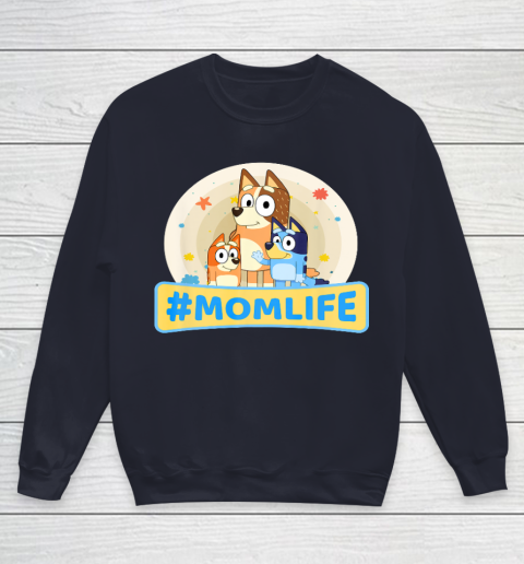 Bluey Mom Family For Life Youth Sweatshirt 2