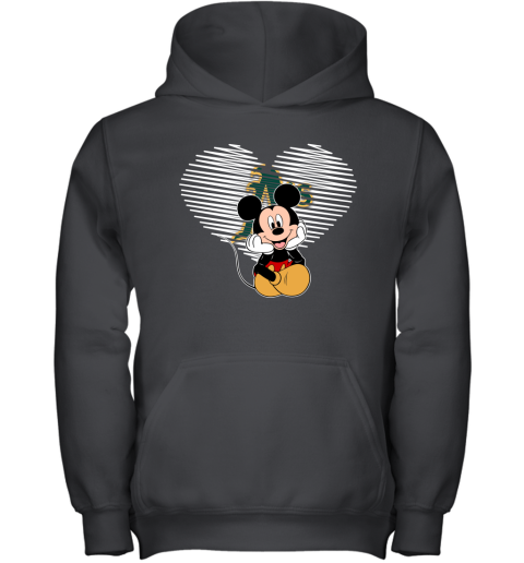 MLB Oakland Athletics The Heart Mickey Mouse Disney Baseball T Shirt_000 Youth  Sweatshirt