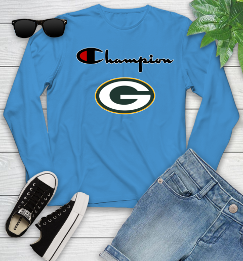 NFL Football Green Bay Packers Champion Shirt Youth Long Sleeve 5