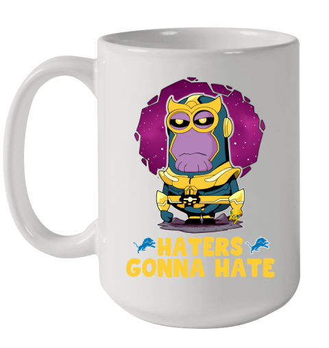 NFL Football Detroit Lions Haters Gonna Hate Thanos Minion Marvel Shirt Ceramic Mug 15oz