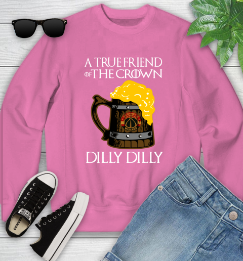 NBA Washington Wizards A True Friend Of The Crown Game Of Thrones Beer Dilly Dilly Basketball Youth Sweatshirt 6