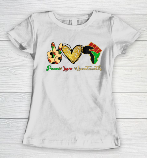 Peace Love Juneteenth Women's T-Shirt