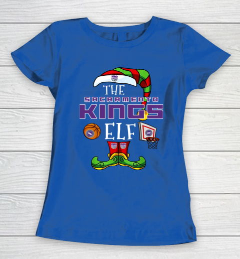 Sacramento Kings Christmas ELF Funny NBA Women's T-Shirt 8