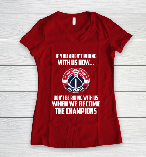 NBA Washington Wizards Basketball We Become The Champions Women's V-Neck T-Shirt 8