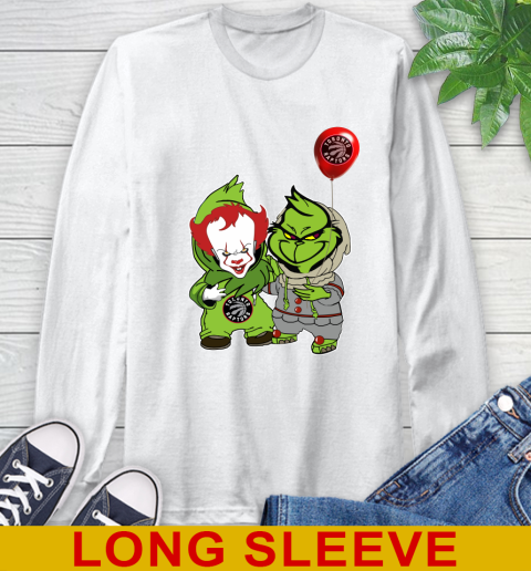 Toronto Raptors Baby Pennywise Grinch Christmas NBA Basketball Long Sleeve T-Shirt