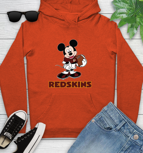 NFL Football Washington Redskins Cheerful Mickey Mouse Shirt Youth Hoodie 5