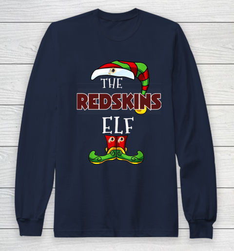 Washington Redskins Christmas ELF Funny NFL Long Sleeve T Shirt Tee For Sports