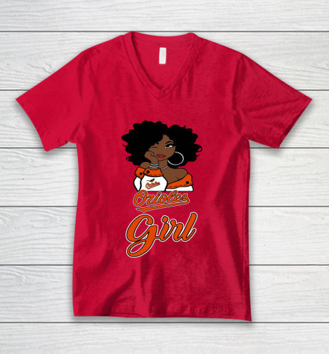 Baltimore Orioles Girl MLB V-Neck T-Shirt 7