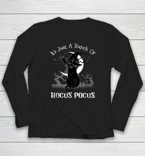It's Just A Bunch Of Hocus Pocus Cat Claws Costume Halloween Long Sleeve T-Shirt