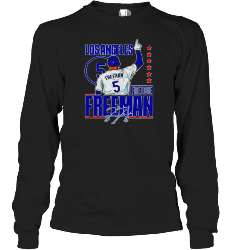 Freddie Freeman Dodgers Grand Slam World Series 2024 signature Long Sleeve T-Shirt