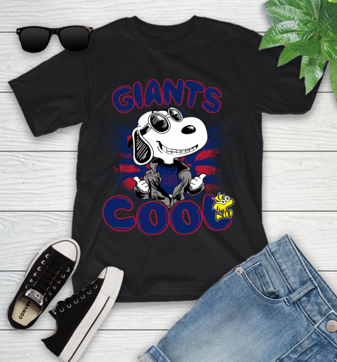 NFL Football New York Giants Cool Snoopy Shirt Youth T-Shirt