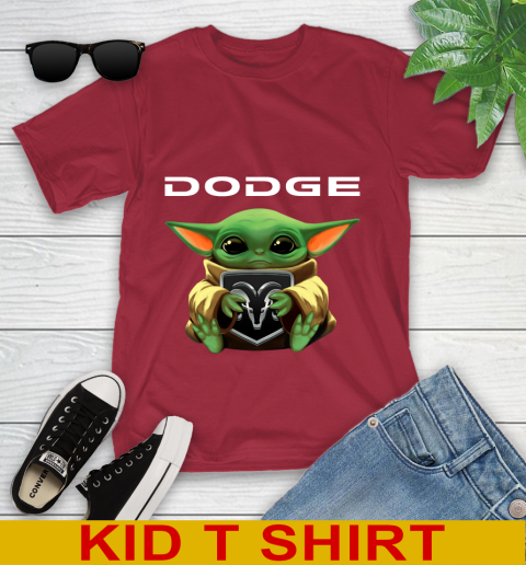 Star Wars Baby Yoda Hugs Dodge Car Shirt 108