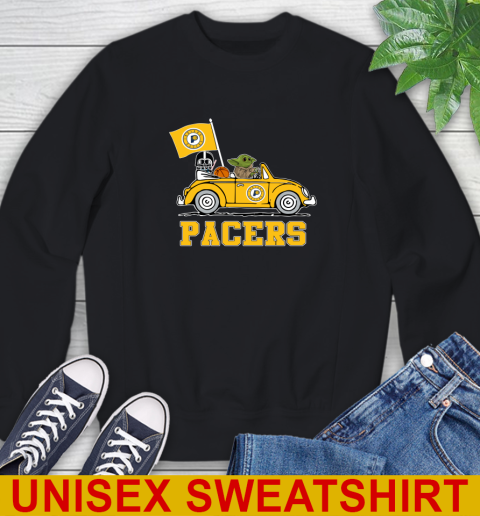 NBA Basketball Indiana Pacers Darth Vader Baby Yoda Driving Star Wars Shirt Sweatshirt 2