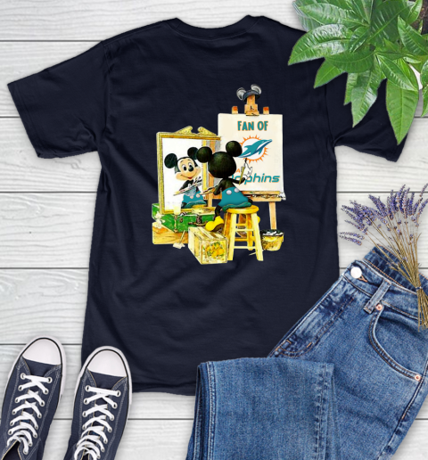 NFL Football Miami Dolphins Mickey Drawing Shirt 83
