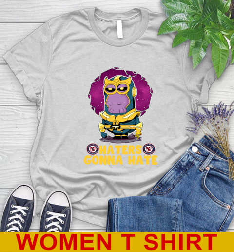 MLB Baseball Washington Nationals Haters Gonna Hate Thanos Minion Marvel Shirt Women's T-Shirt