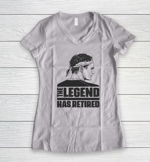 Roger Federer Announces The Legend Has Retirement Women's V-Neck T-Shirt