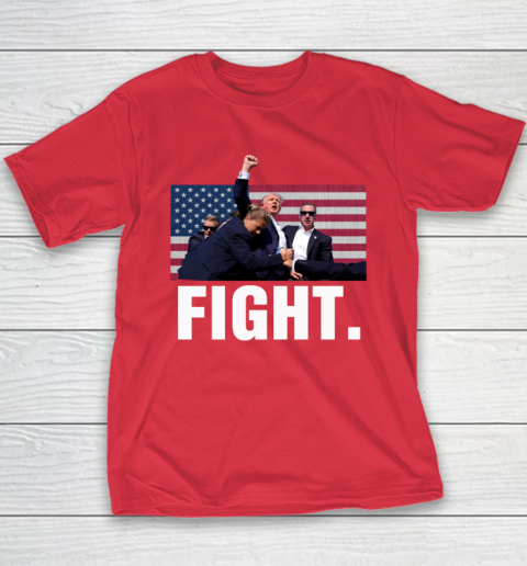 Trump Shooting Shirt Old Row Trump Fight Youth T-Shirt 7