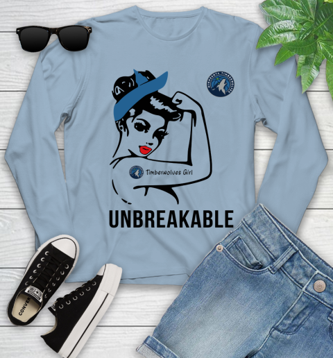 NBA Minnesota Timberwolves Girl Unbreakable Basketball Sports Youth Long Sleeve 6