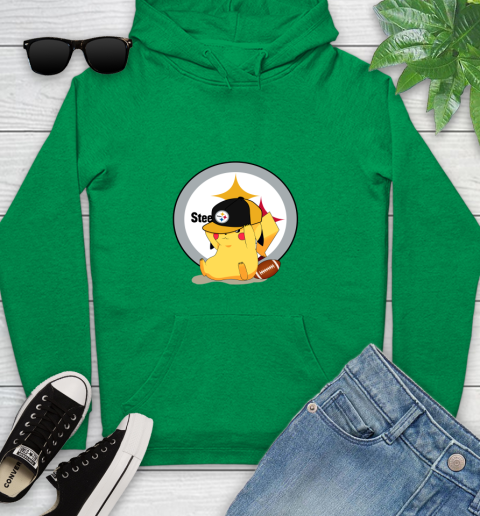 NFL Pikachu Football Sports Pittsburgh Steelers Youth Hoodie 7