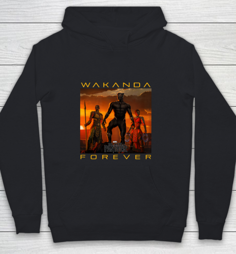 Marvel Black Panther Movie Wakanda Forever Graphic Youth Hoodie