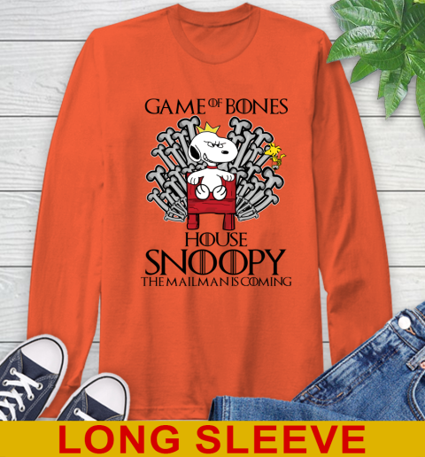 Game of bones house snoopy the mailman is coming tshirt 49