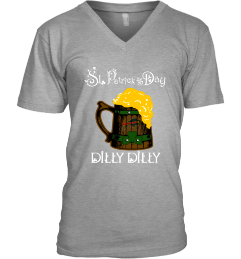 NFL Buffalo Bills St Patrick's Day Dilly Dilly Beer Football Sports tM8znqrFHNE v neck unisex 8 95 151514 front sport grey