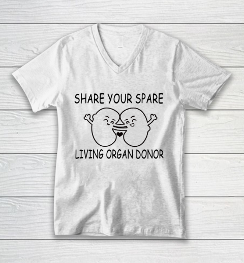 Share Your Spare Living Organ Donor V-Neck T-Shirt