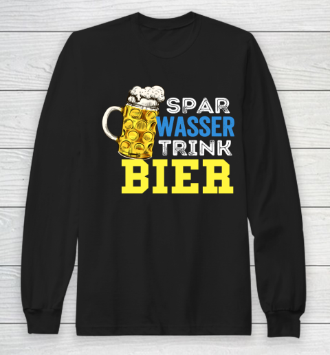 Beer Lover Funny Shirt Save Water Drink Beer Drink Alcohol Drink Party Saying Long Sleeve T-Shirt