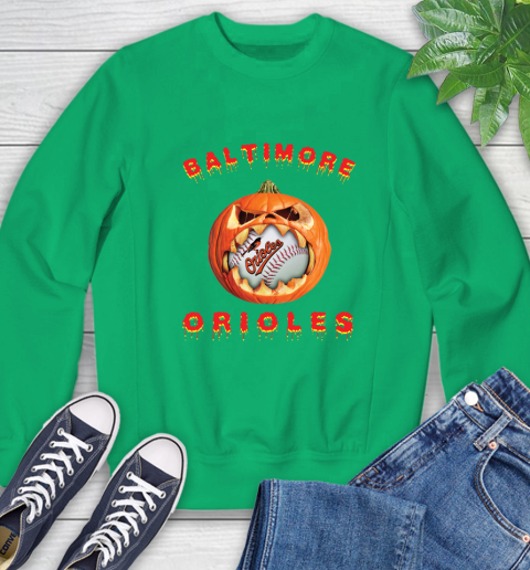 MLB Baltimore Orioles Halloween Pumpkin Baseball Sports Sweatshirt 6