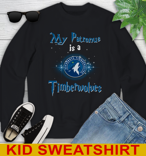NBA Basketball Harry Potter My Patronus Is A Minnesota Timberwolves Youth Sweatshirt