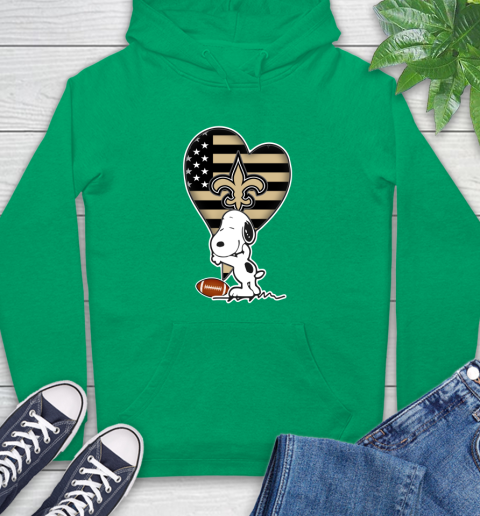 New Orleans Saints NFL Football The Peanuts Movie Adorable Snoopy Hoodie 8