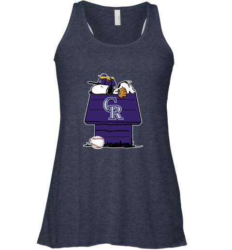 Colorado Rockies Snoopy And Woodstock Resting Together MLB Racerback Tank