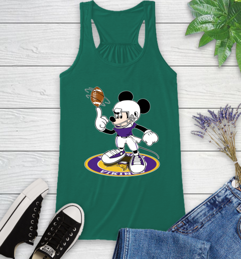 NFL Football Minnesota Vikings Cheerful Mickey Disney Shirt Racerback Tank 7