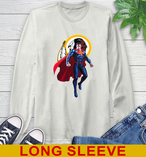 NFL Superman DC Sports Football Washington Redskins Long Sleeve T-Shirt 12