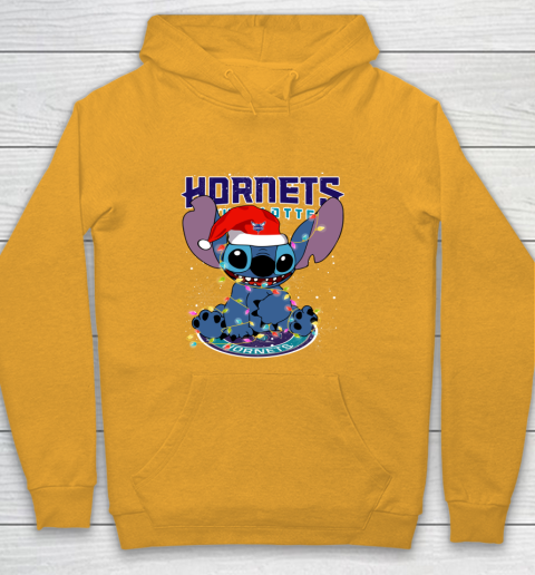Charlotte Hornets NBA noel stitch Basketball Christmas Youth Hoodie 2