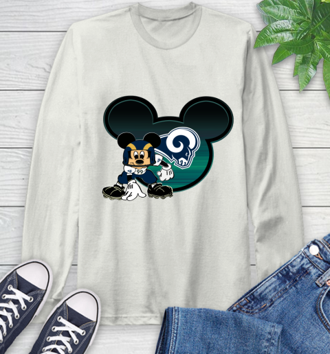 NFL Los Angeles Rams Mickey Mouse Disney Football T Shirt Long Sleeve T-Shirt 12