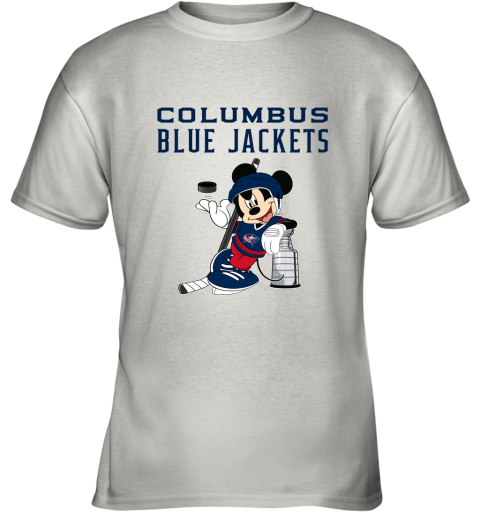 Mickey Columbus Blue Jackets With The Stanley Cup Hockey NHL Youth T-Shirt