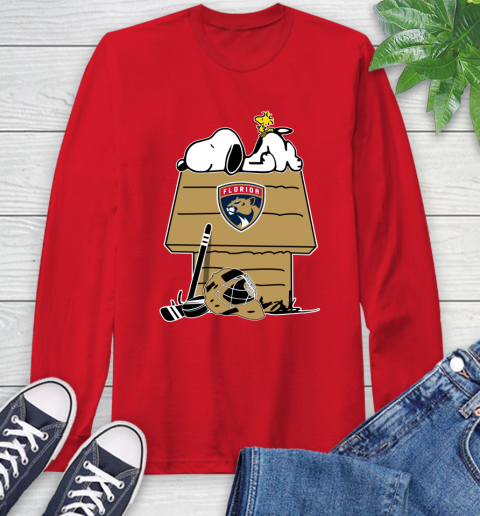 Florida Panthers NHL Hockey Snoopy Woodstock The Peanuts Movie Long Sleeve T-Shirt 10