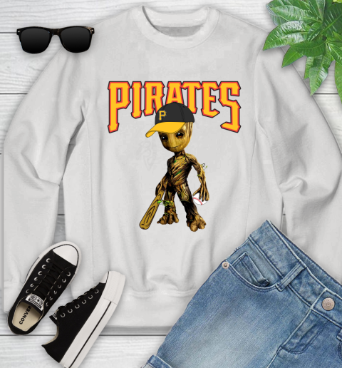 MLB Pittsburgh Pirates Groot Guardians Of The Galaxy Baseball Youth Sweatshirt