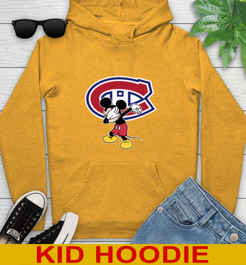Montreal Canadiens NHL Hockey Dabbing Mickey Disney Sports Youth Hoodie 3