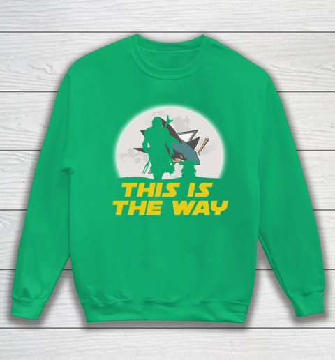 San Jose Sharks NHL Ice Hockey Star Wars Yoda And Mandalorian This Is The Way Sweatshirt 5