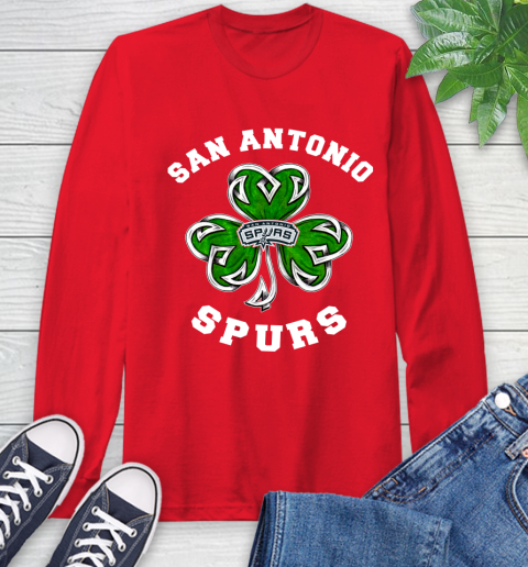 NBA San Antonio Spurs Three Leaf Clover St Patrick's Day Basketball Sports Long Sleeve T-Shirt 11