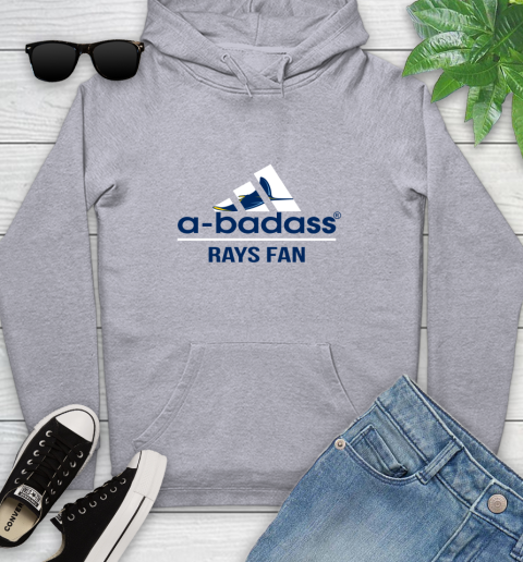 MLB A Badass Tampa Bay Rays Fan Adidas Baseball Sports Youth Hoodie 6