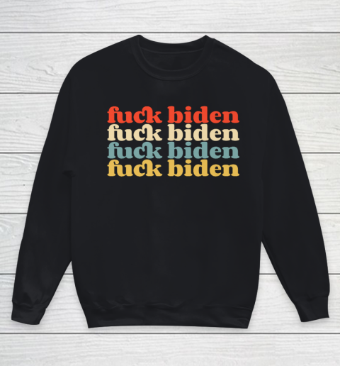 Vintage Fuck Biden Anti Biden Tee Top Womens Mens Premium Youth Sweatshirt