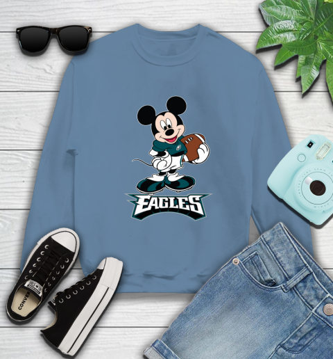 NFL Football Philadelphia Eagles Cheerful Mickey Mouse Shirt Sweatshirt 8
