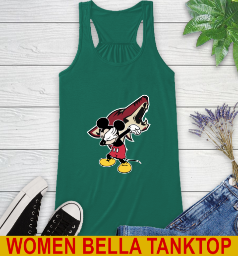 Arizona Coyotes NHL Hockey Dabbing Mickey Disney Sports Racerback Tank 7
