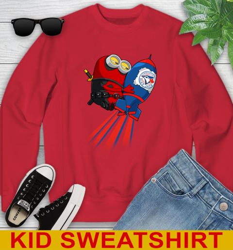 MLB Baseball Toronto Blue Jays Deadpool Minion Marvel Shirt Youth Sweatshirt 7