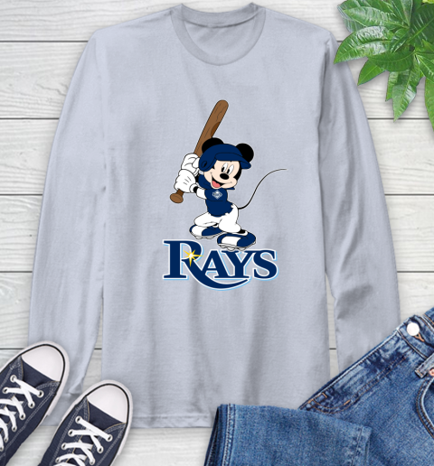 MLB Baseball Tampa Bay Rays Cheerful Mickey Mouse Shirt Long Sleeve T-Shirt 6